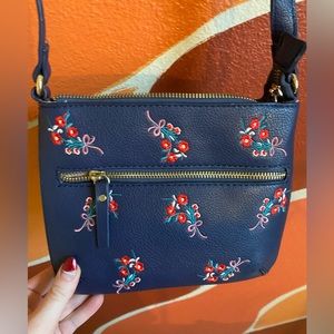 Blue floral purse
